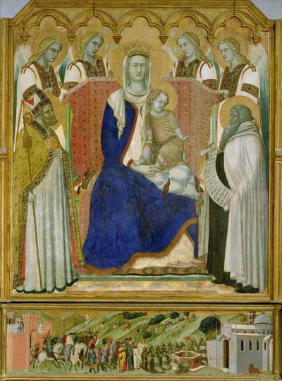 Le Retable Carmine, panneau central représentant la Vierge et l